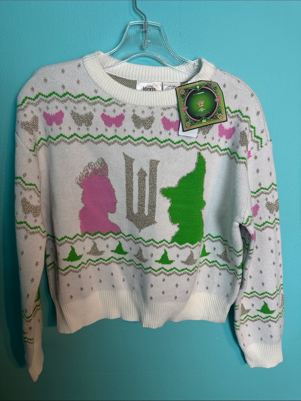 NWT WICKED Glitter Shimmer Knit Sweater 14